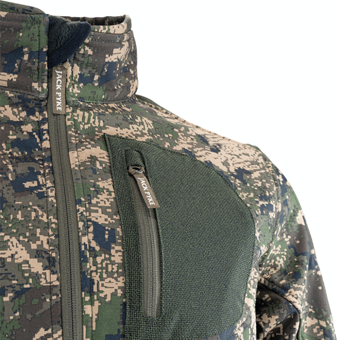 Borstzak camouflage fleece jas